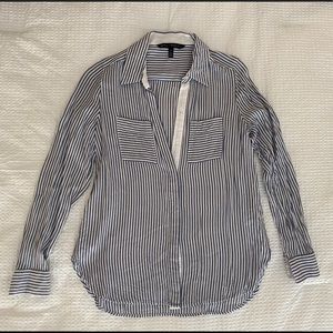 Striped Button Down Blouse